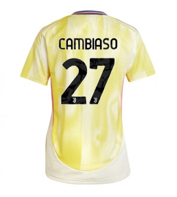 Juventus Andrea Cambiaso #27 Bortatröja Dam 2024-25 Kortärmad